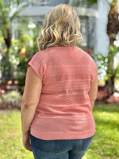 Sunset Picnic Top - Peach