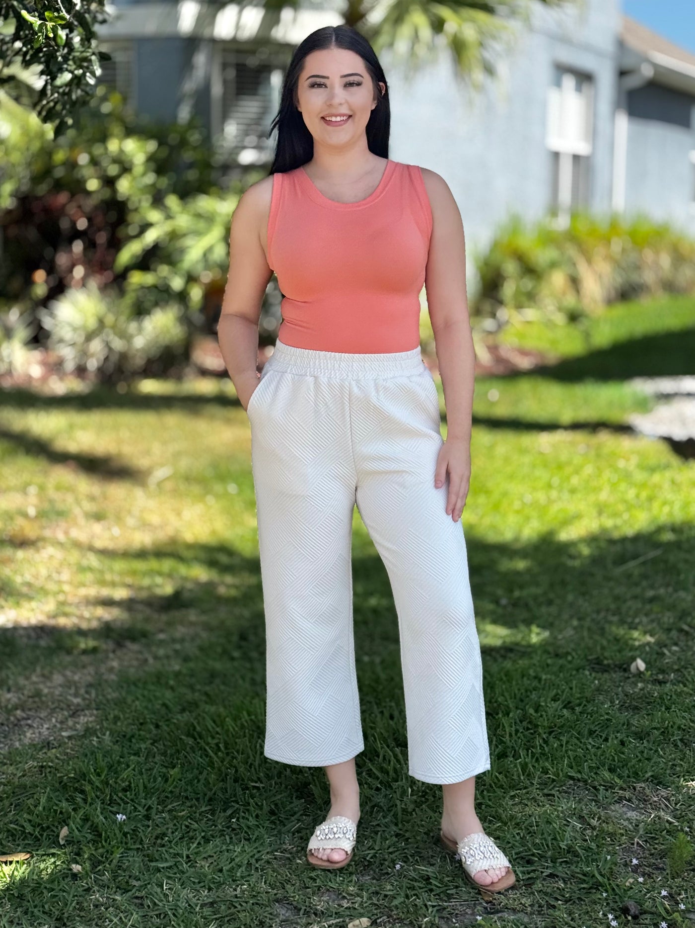 Truly Textured Cropped Pant