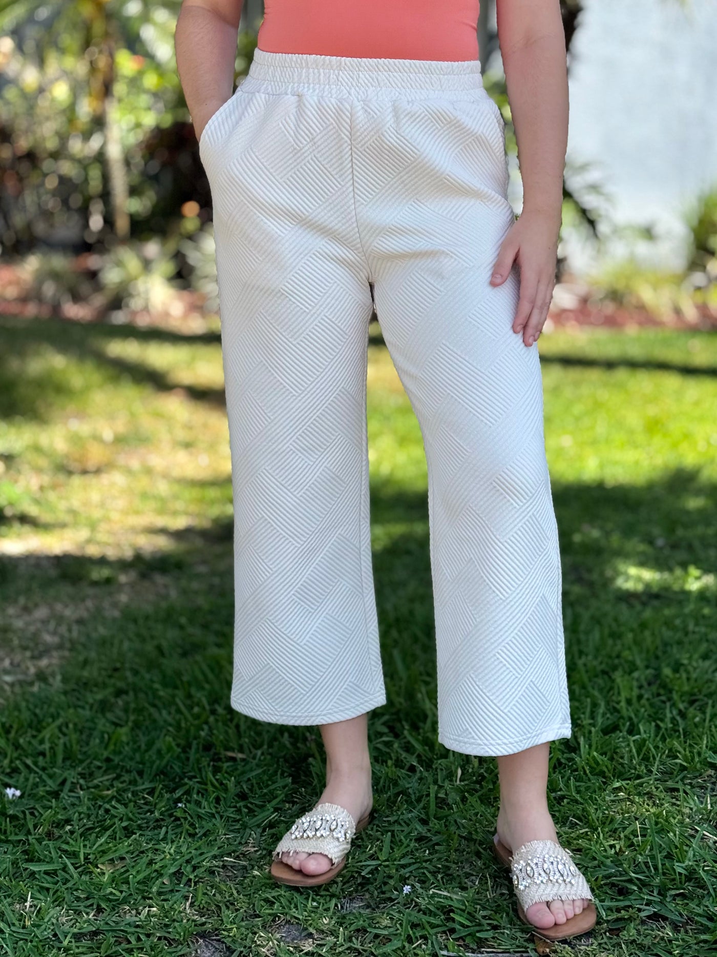 Truly Textured Cropped Pant