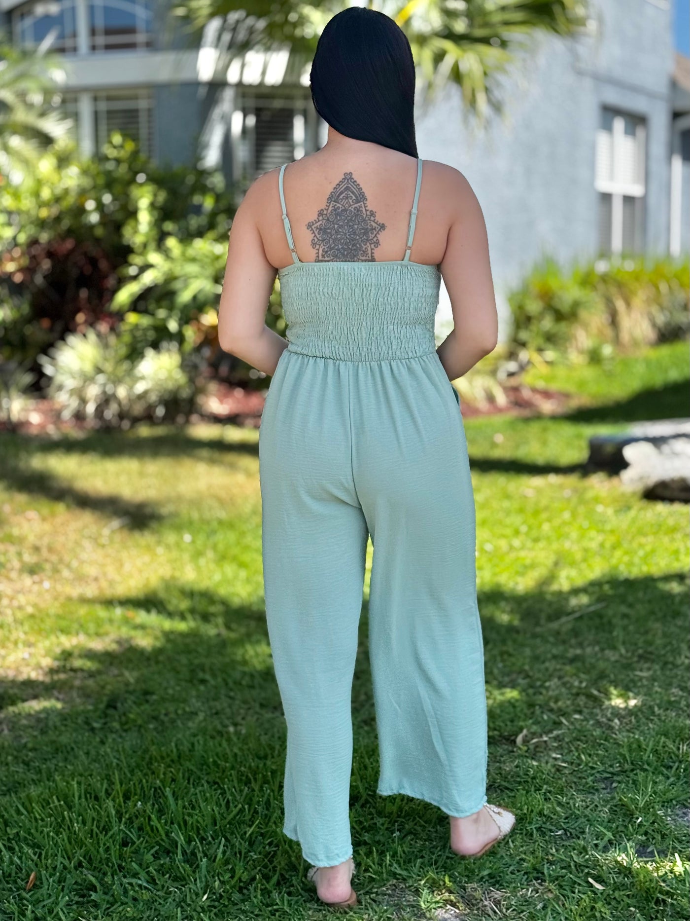 The Hilary Jumpsuit - Sage