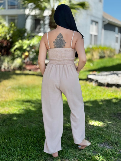 The Hilary Jumpsuit - Tan