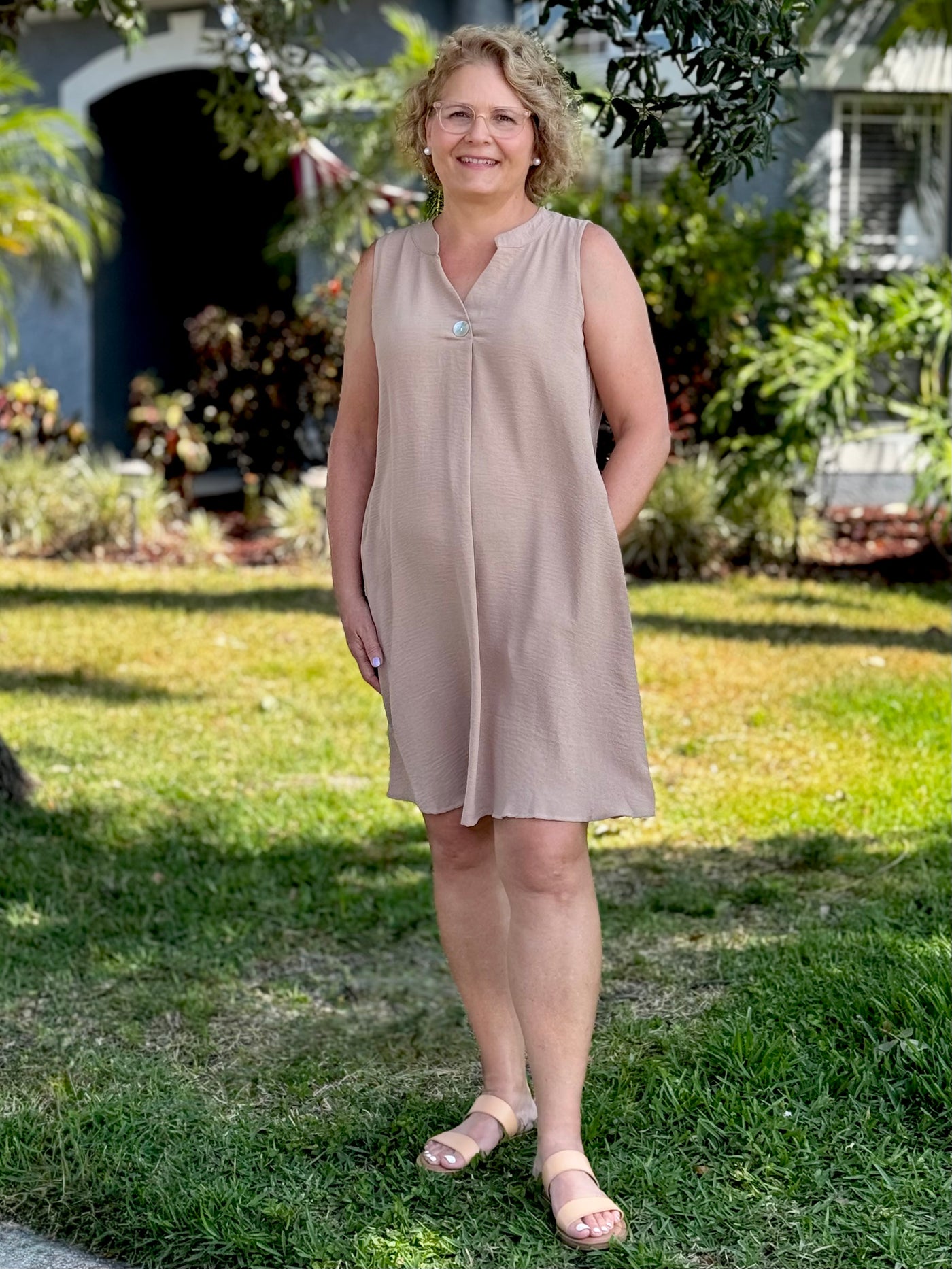 The Kayla Dress - Taupe