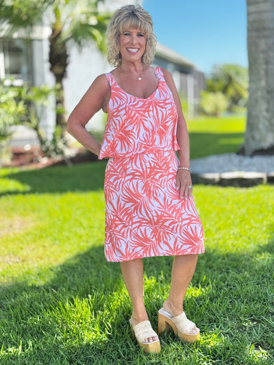 The Maddy Dress - Orange Fern