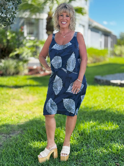 The Maddy Dress - Navy Flower