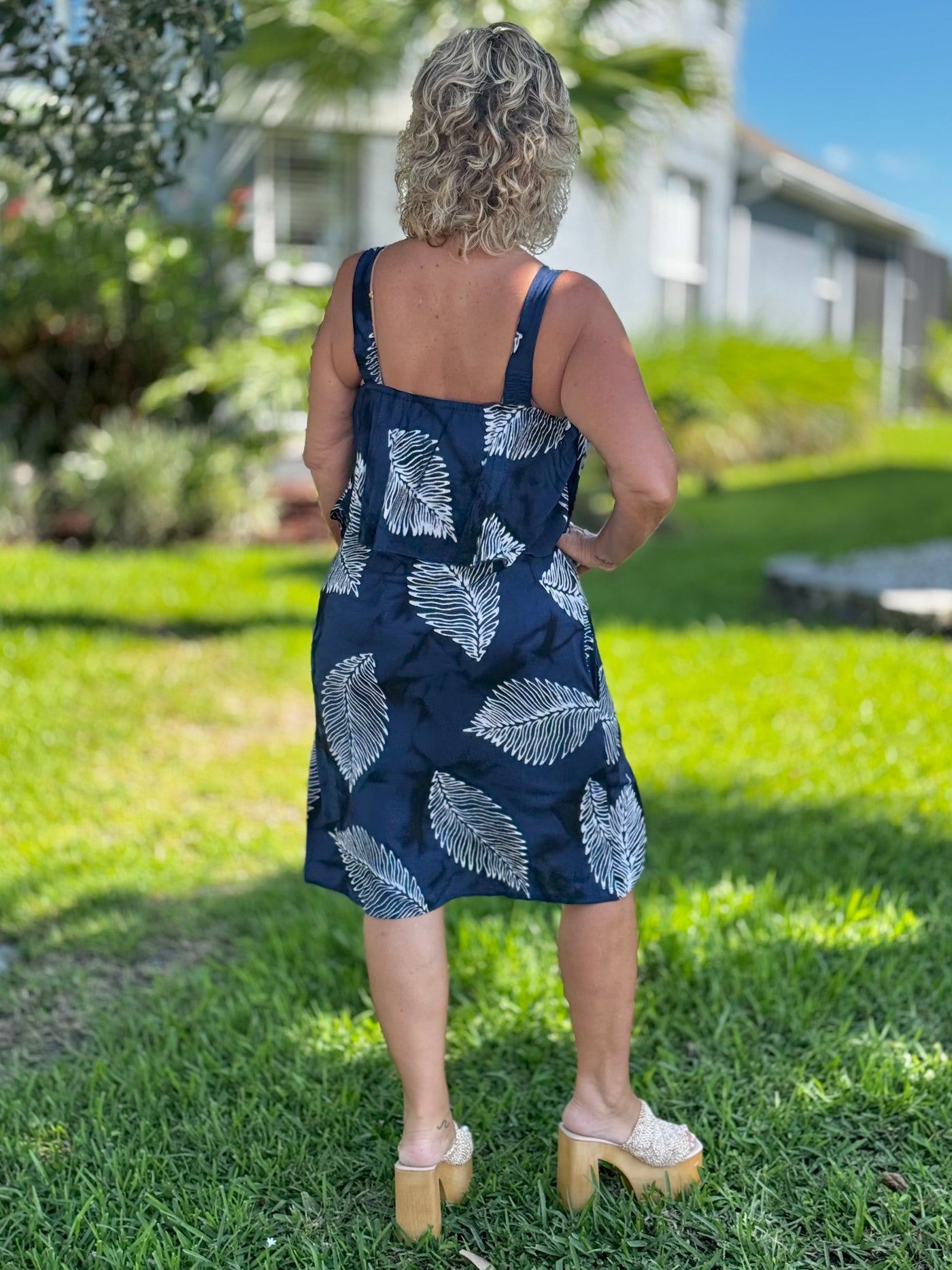 The Maddy Dress - Navy Flower