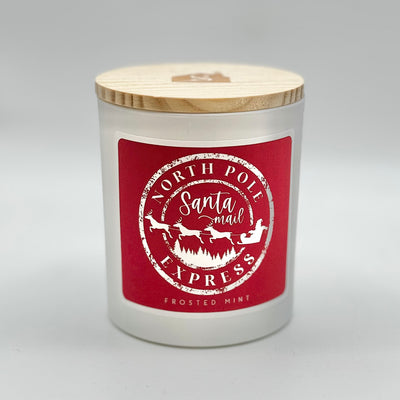 Winter Holiday Decor By Sincere Surroundings - Candle - North Pole Express - Frosted Mint