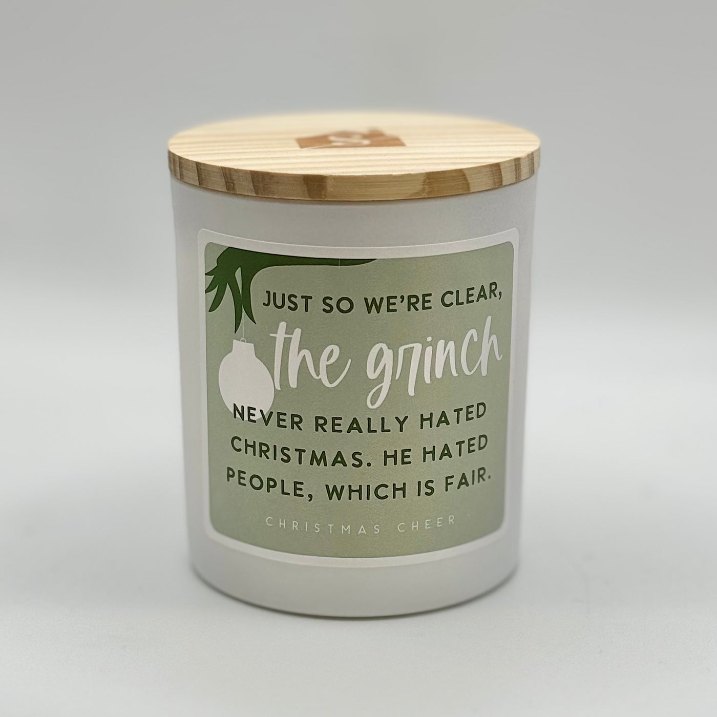 Winter Holiday Decor By Sincere Surroundings - Candle - Grinch Hated People- Christmas Cheer