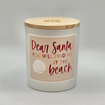 Winter Holiday Decor By Sincere Surroundings - Candle - Dear Santa Beach - Paradise Perfection