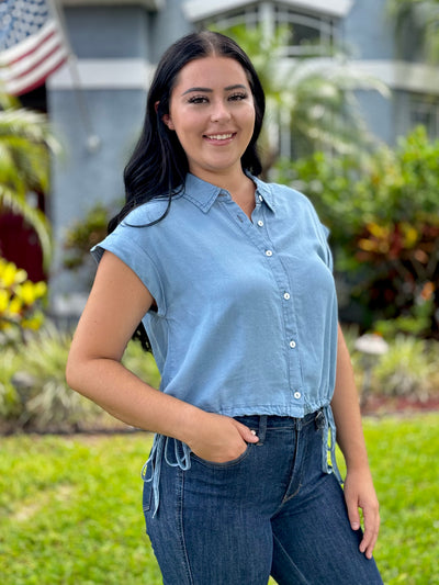 The Betty Top - Light Denim