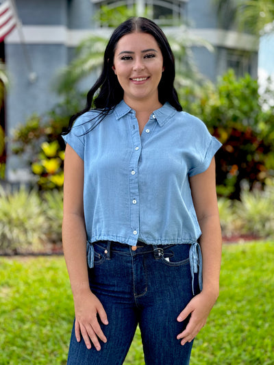The Betty Top - Light Denim