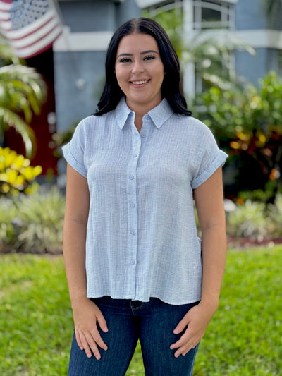 The Oxfords Blues Top