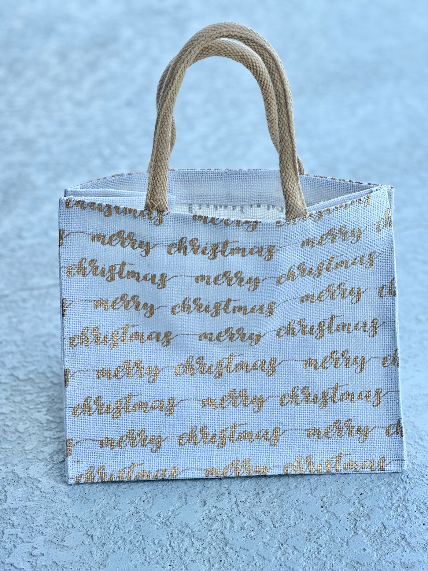 Holiday Gifts From The Royal Standard - Gift Tote / Merry Christmas Script (12" x 10" x 8")