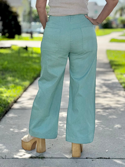The Dana Pant - Seafoam