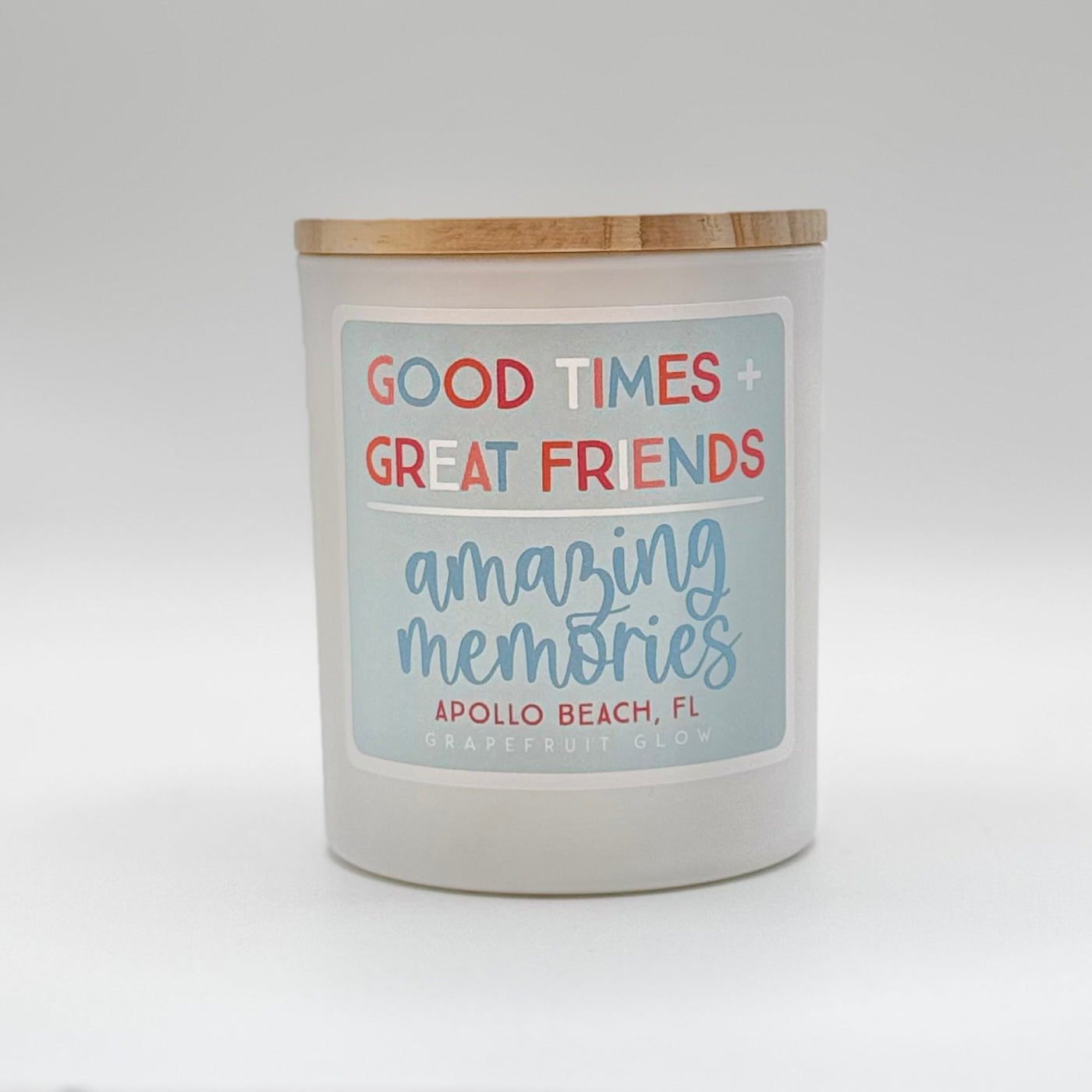 Candles By Sincere Surroundings - 
Amazing Memories Blue/Apollo Beach - Grapefruit Glow