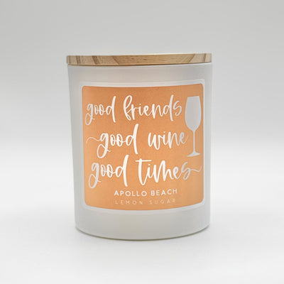 Candles By Sincere Surroundings - 
Good Friends Wine/ Apollo Beach - Lemon Sugar