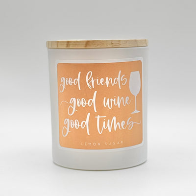 Candles By Sincere Surroundings - 
Good Friends Wine - Lemon Sugar