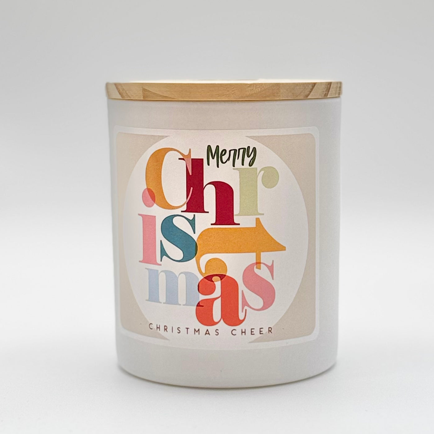 Winter Holiday Decor By Sincere Surroundings - Candle - Christmas Colorful Overlap - Christmas Cheer