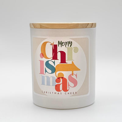 Winter Holiday Decor By Sincere Surroundings - Candle - Christmas Colorful Overlap - Christmas Cheer