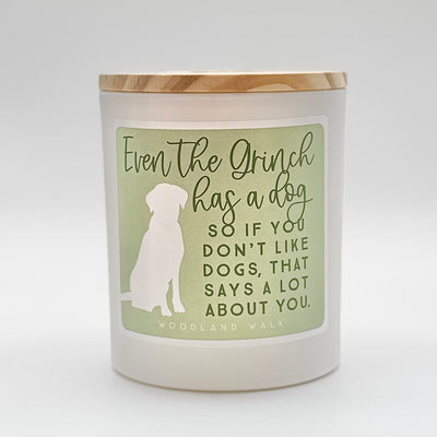 Winter Holiday Decor By Sincere Surroundings - Candle - Grinch Has A Dog - Woodland Walk