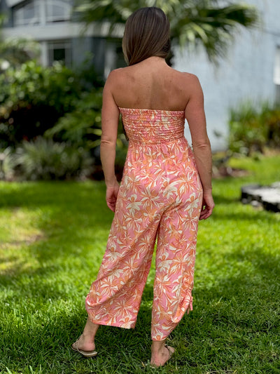 The Cambria Jumpsuit - Pink & Orange