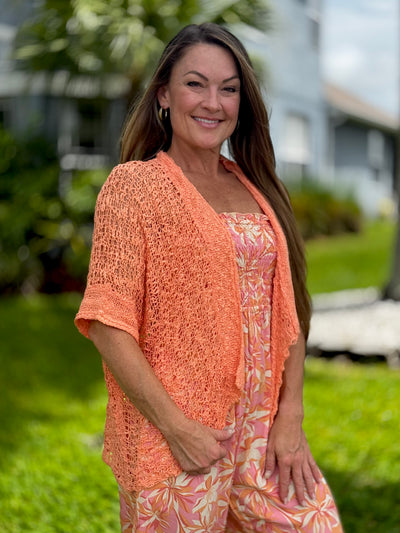 The Leah Cardigan - Coral