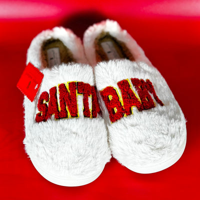 So Soft Sherpa Slippers By Simply Southern - Santa Baby/ Rubber Sole