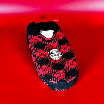 So Soft Sherpa Slippers By Simply Southern - Santa