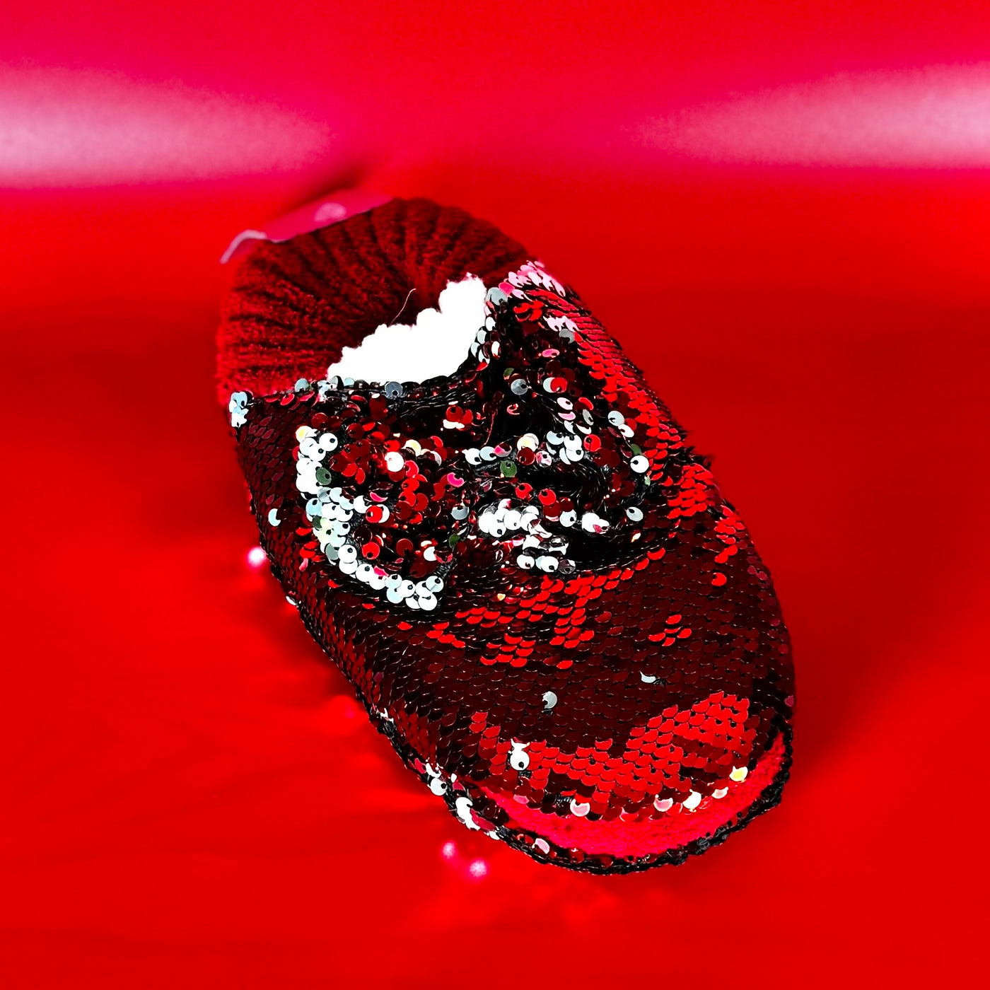 So Soft Sherpa Slippers By Simply Southern - Sequin Red