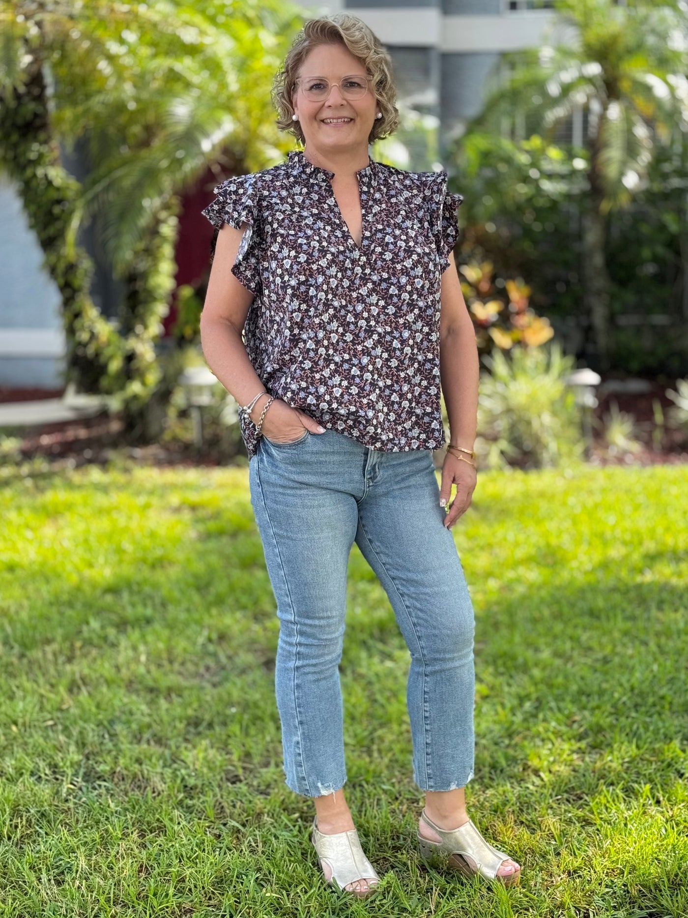 Winter Floral Top