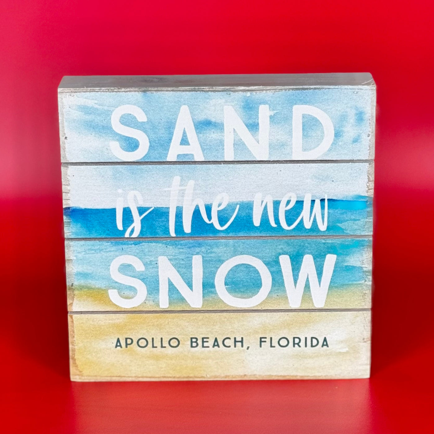 Winter Holiday Decor By Sincere Surroundings - 6" x 6" Sand New Snow / Apollo