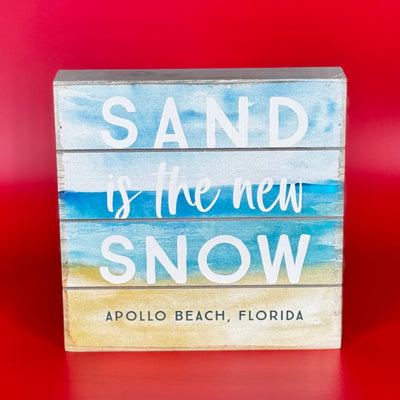 Winter Holiday Decor By Sincere Surroundings - 6" x 6" Sand New Snow / Apollo