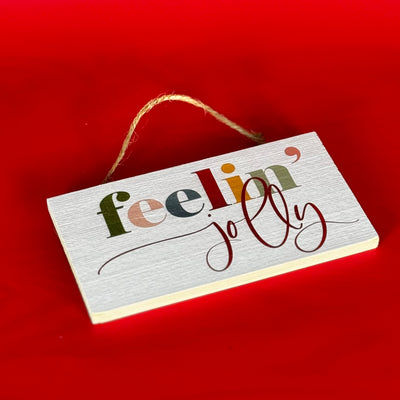 Winter Holiday Decor By Sincere Surroundings - 6.5" x 3.5" - Feeling Joy