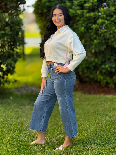 Classically Cropped Raw Hem Jeans By Judy Blue