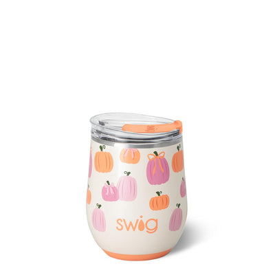 Swig Life Fall and Halloween Collection - Pumpkin And Bows Wine Cup (12oz)