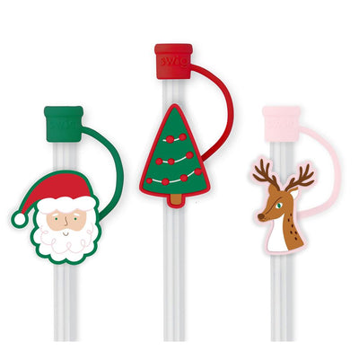 Swig Life Holiday Collection - Christmas Cameos Straw Topper Set