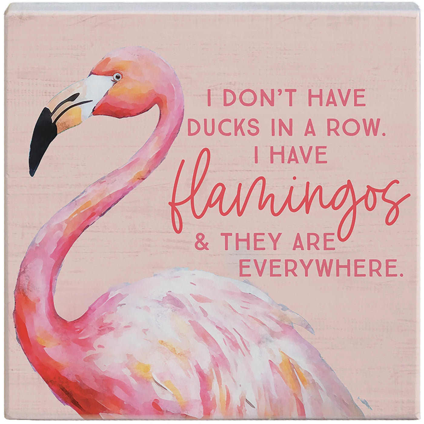 Sincere Surroundings Home Gifts - Flamingos Everywhere 5" X 5"