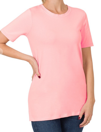 Just The Basics Relaxed Crew Neck Tee