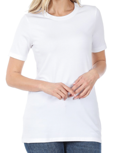 Just The Basics Relaxed Crew Neck Tee