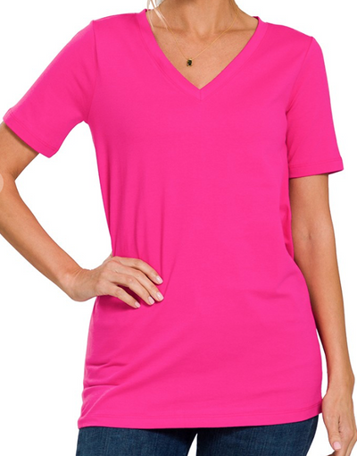 Just The Basics Relaxed V-Neck Tee