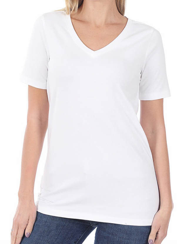 Just The Basics Relaxed V-Neck Tee