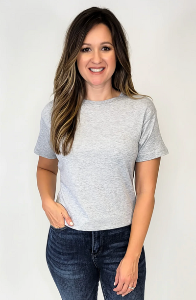 Just The Basics Relaxed Cropped Tee