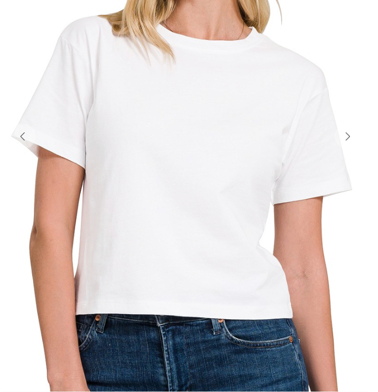 Just The Basics Relaxed Cropped Tee