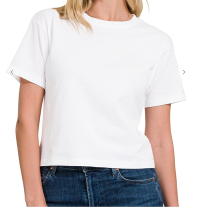 Just The Basics Relaxed Cropped Tee