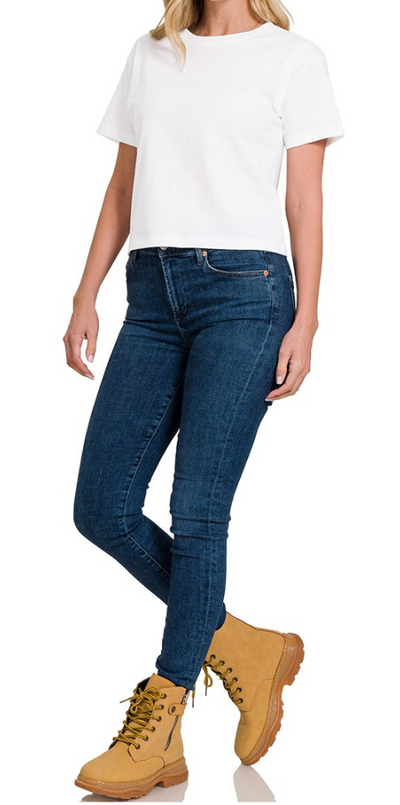 Just The Basics Relaxed Cropped Tee