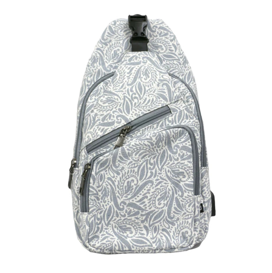 Nupouch Daypack - Large / Gray Paisley
