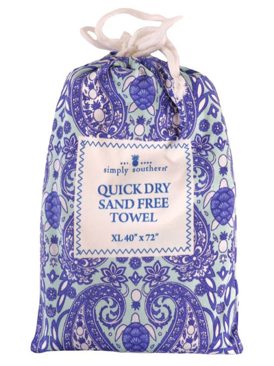 Fun In The Sun Accessories By Simply Southern - Quick Dry Sand Free Towel / Paisley