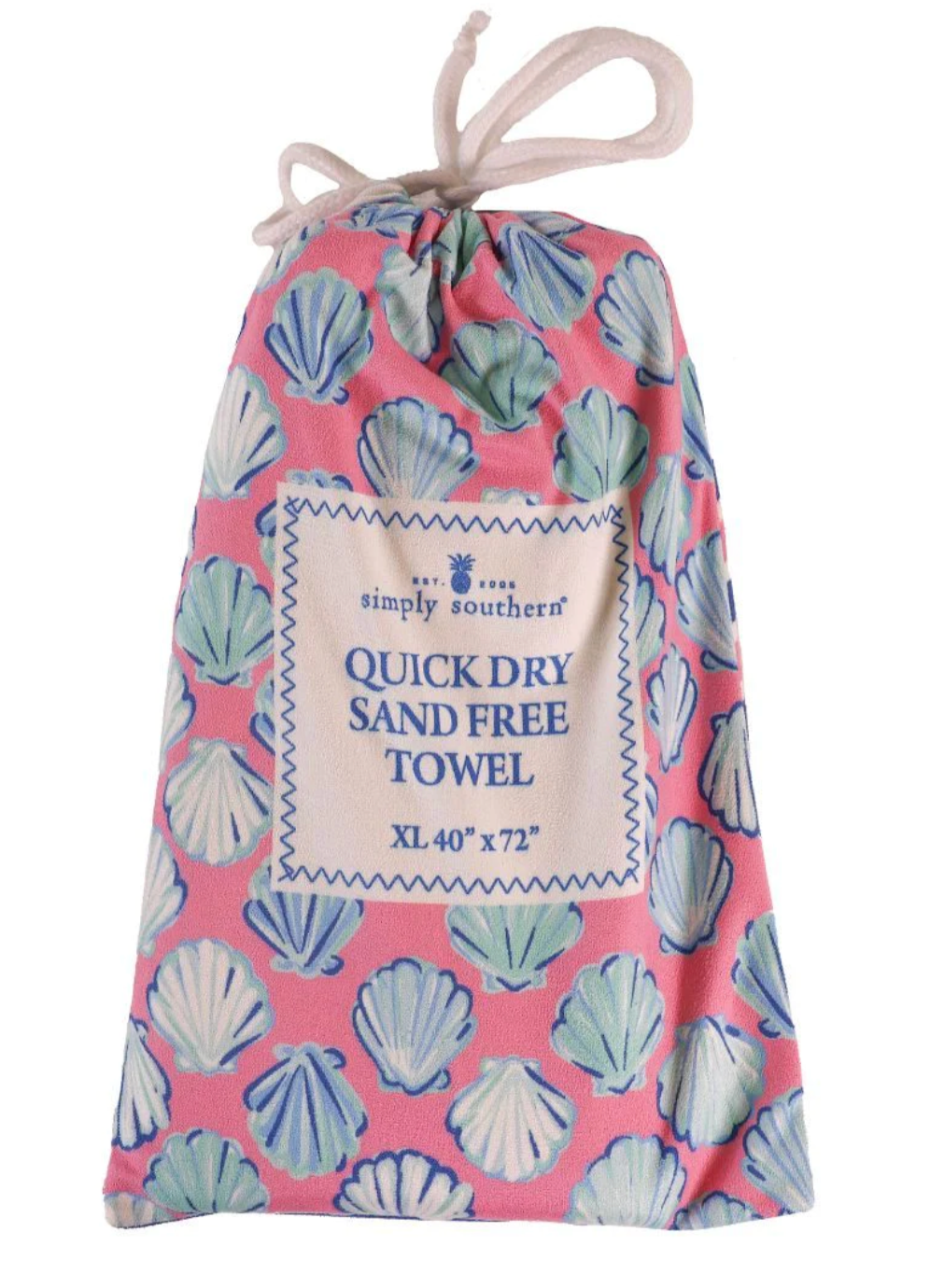 Fun In The Sun Accessories By Simply Southern - Quick Dry Sand Free Towel / Shell