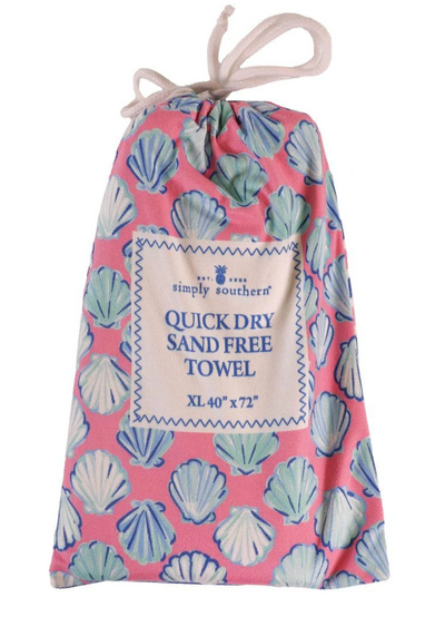 Fun In The Sun Accessories By Simply Southern - Quick Dry Sand Free Towel / Shell