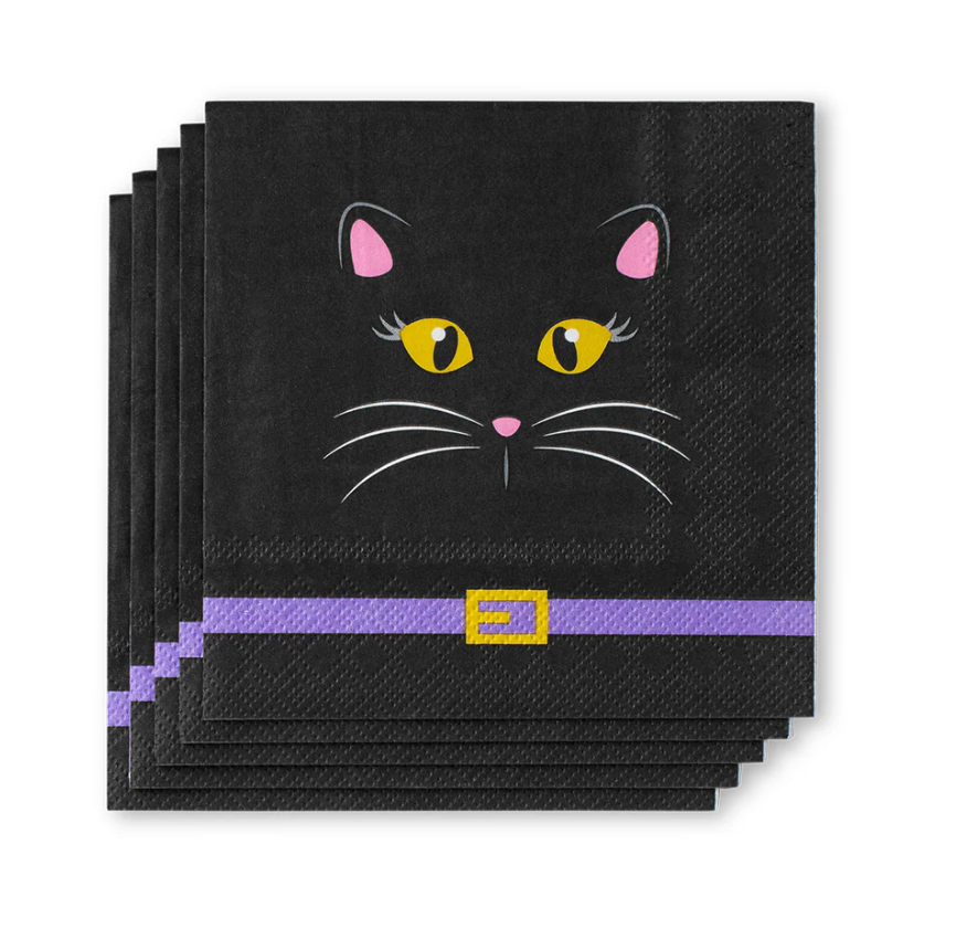 Swig Life Fall and Halloween Collection - Boo Crew Cat Cocktail Napkins