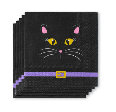 Swig Life Fall and Halloween Collection - Boo Crew Cat Cocktail Napkins
